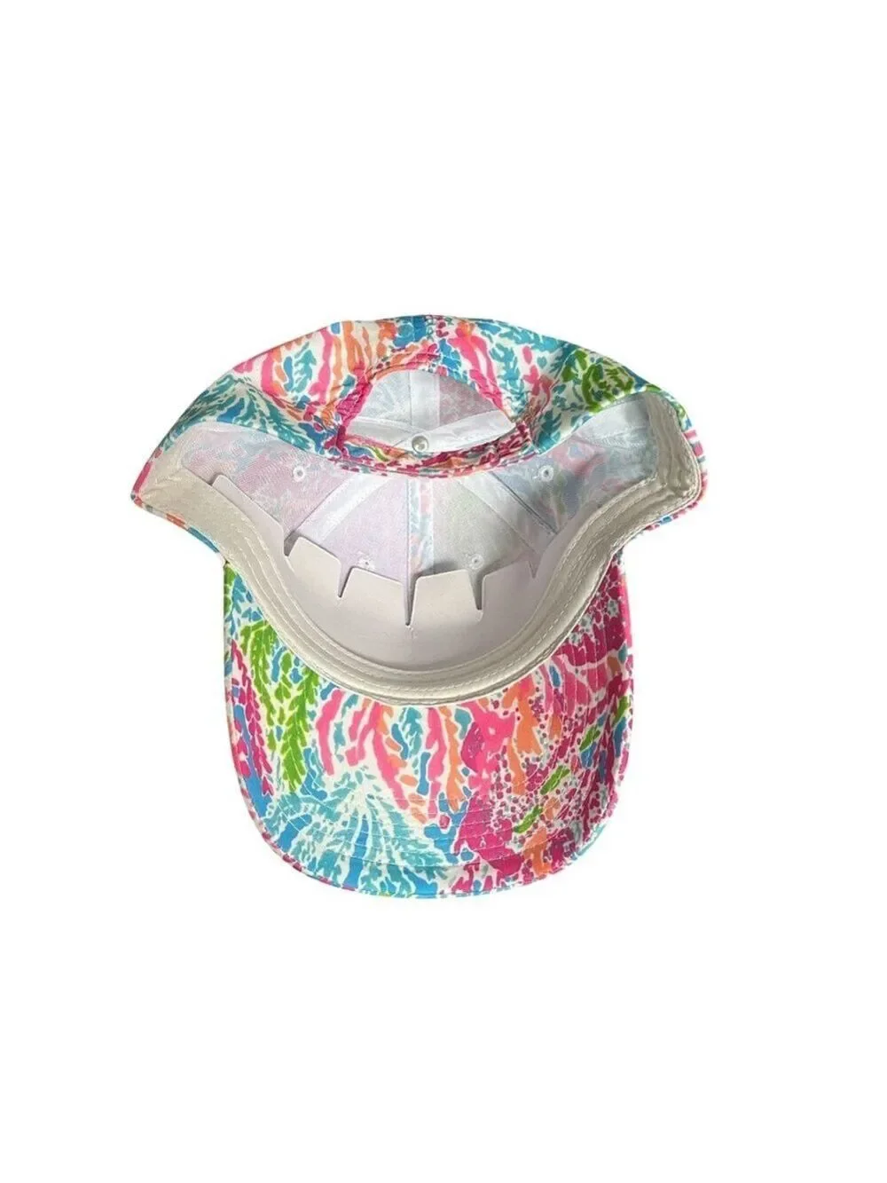 Tropical Print Baseball Cap in Pink, Blue and Green